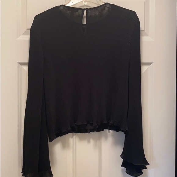 Leith black blouse with detailed sleeve - Picture 4 of 4